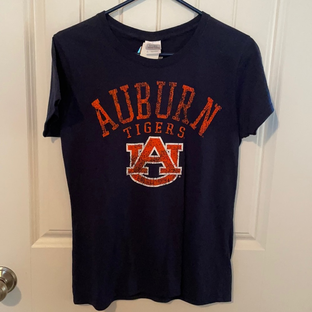 Auburn tigers collegiate shirt navy blue orange